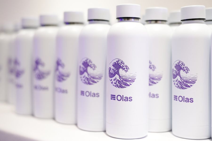 Branded water bottles