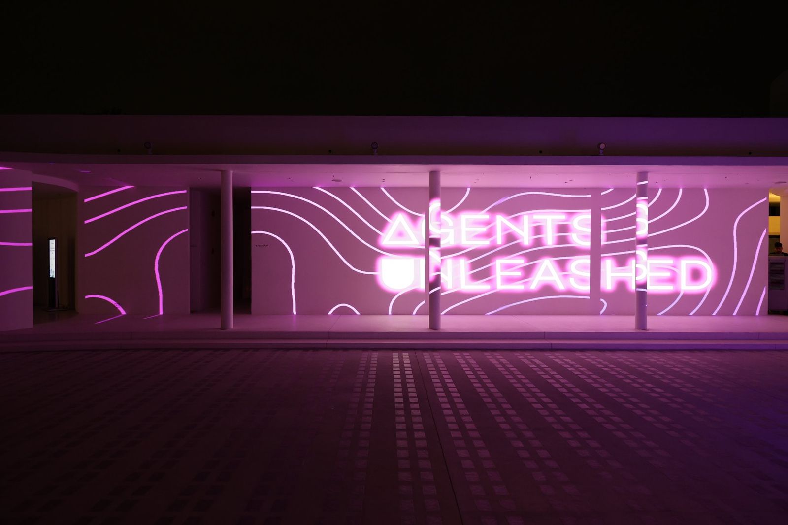 Projection-mapped facade